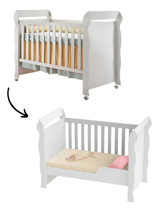 Berço americano Carolina Baby Mirelle, vira cama