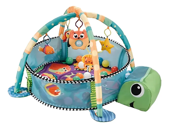 Tapete de atividades com piscina de bolinhas Kitstar Tartaruga